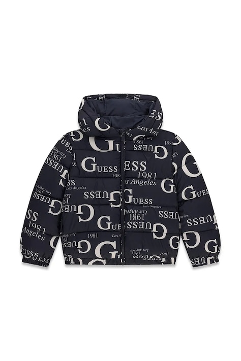 Guess Kurtka pikowana dziecięca granatowa H6BL05 W4160