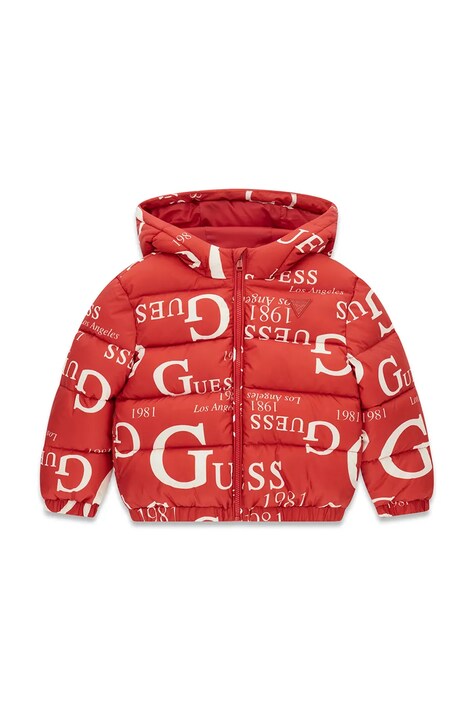 Guess Kurtka pikowana dziecięca czerwona H6BL03 W4100