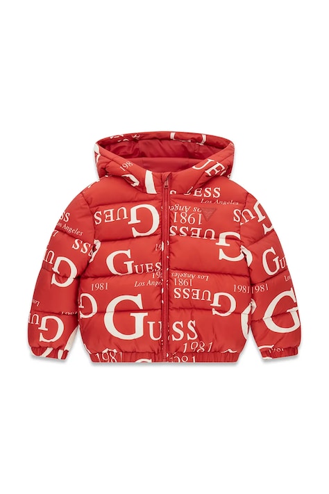 Guess Kurtka pikowana dziecięca czerwona H6BL03 W4100