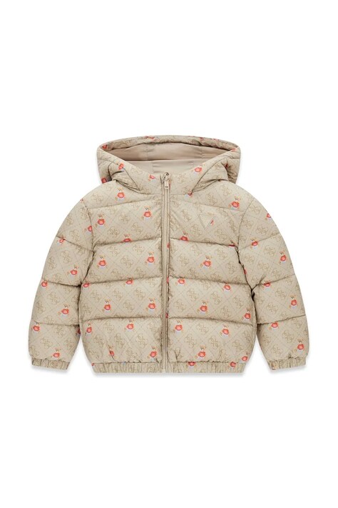 Guess Kurtka pikowana dziecięca beżowa H6BL03 W4100