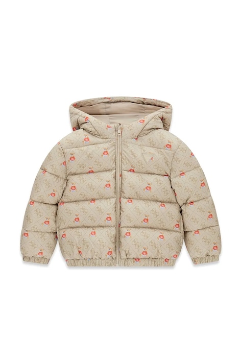 Guess Kurtka pikowana dziecięca beżowa H6BL03 W4100