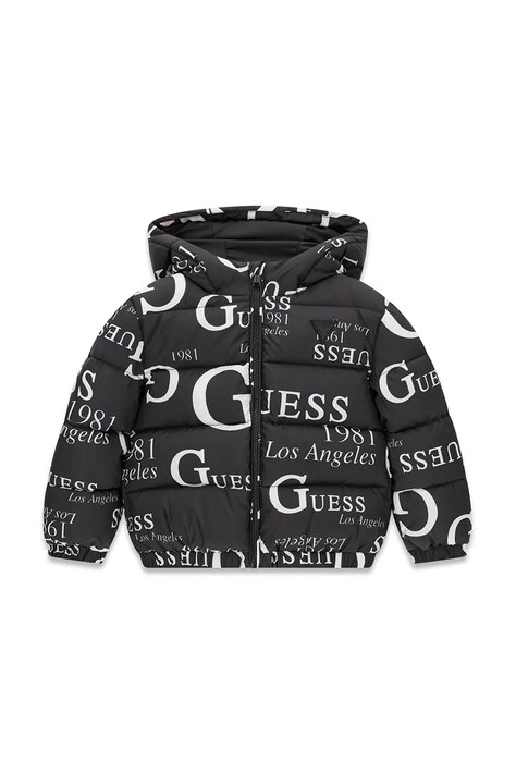 Guess Kurtka pikowana dziecięca czarna H6BL03 W4100