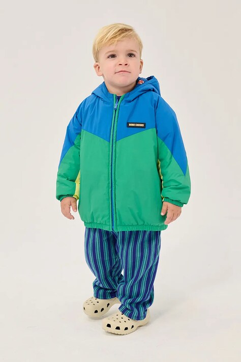 Bobo Choses Kurtka dwustronna dziecięca Mush Monster zielona B226AB096