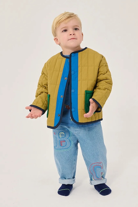 Bobo Choses Kurtka pikowana dziecięca brązowa B226AB092