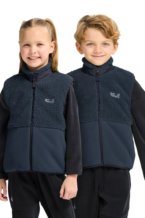 Jack Wolfskin Bezrękawnik dziecięcy polarowy ICE CURL granatowy A66238