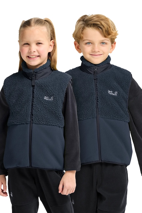 Jack Wolfskin Bezrękawnik dziecięcy polarowy ICE CURL granatowy A66238