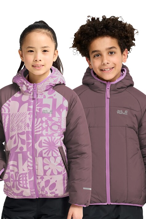 Jack Wolfskin Kurtka dwustronna dziecięca ZENON TWIST fioletowa A66164