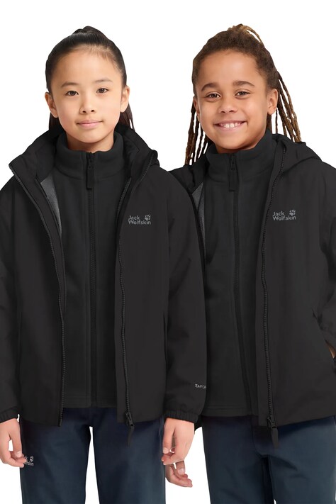 Jack Wolfskin Kurtka 3w1 ICELAND 3IN1 czarna A66160