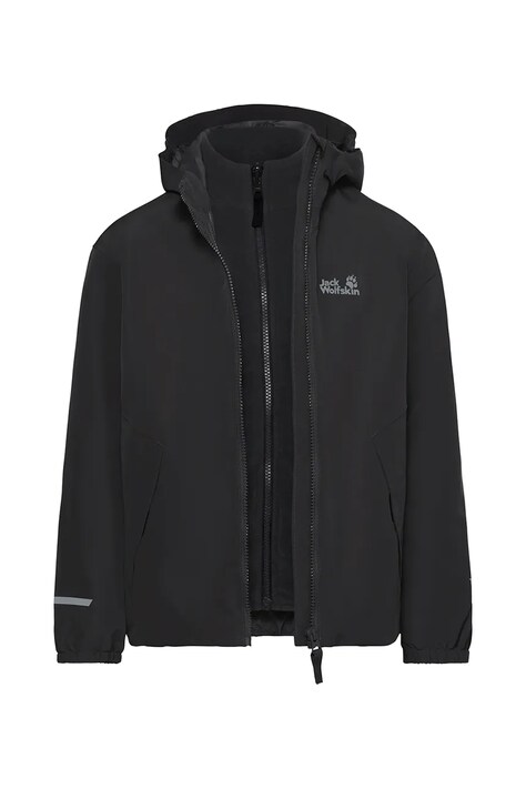 Jack Wolfskin Kurtka 3w1 ICELAND 3IN1 czarna A66160
