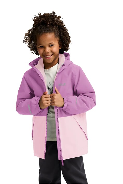 Jack Wolfskin Kurtka dziecięca SNOW DAYS fioletowa A65320