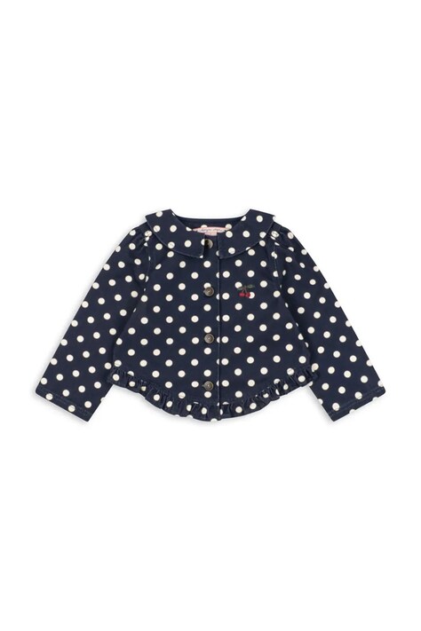 Konges Sløjd Geacă tip cămașă pentru copii din bumbac NOLA SHIRT JACKET GOTS bleumarin KS106189