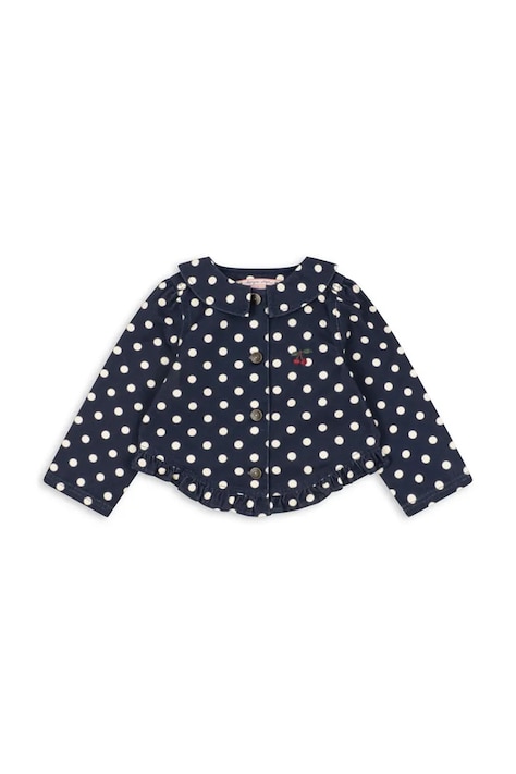 Konges Sløjd Geacă tip cămașă pentru copii din bumbac NOLA SHIRT JACKET GOTS bleumarin KS106189