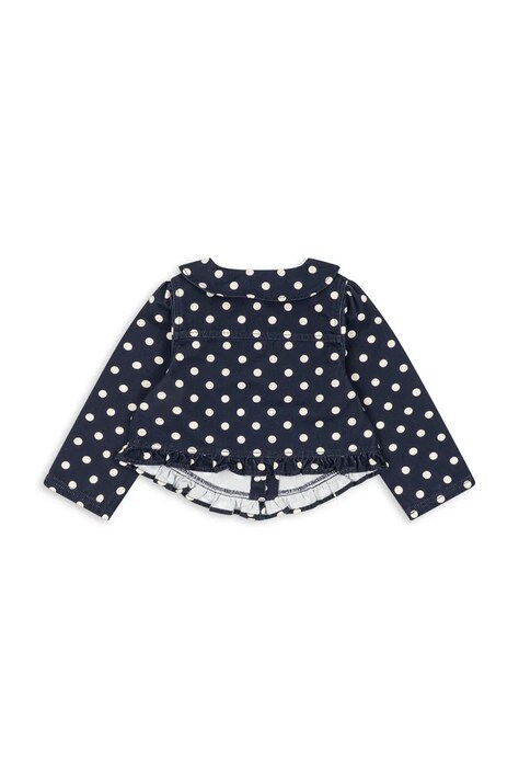 Konges Sløjd Kurtka koszulowa dziecięca bawełniana NOLA SHIRT JACKET GOTS granatowa KS106189