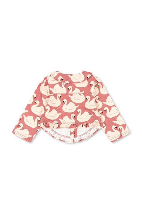 Konges Sløjd Kurtka przejściowa dziecięca bawełniana MAGOT FRILL JACKET GOTS różowa KS106128