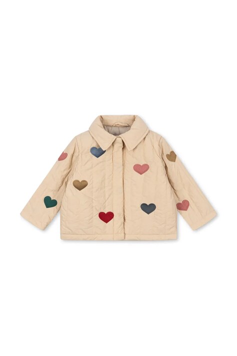Konges Sløjd Detská bunda JUNO COLLAR JACKET béžová KS106051