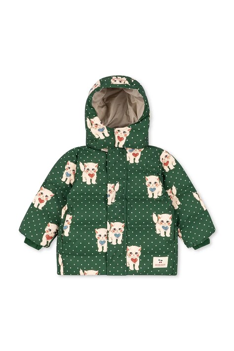 Konges Sløjd Detská bunda MAGNUM DOWN JACKET PRINT GRS zelená KS105817