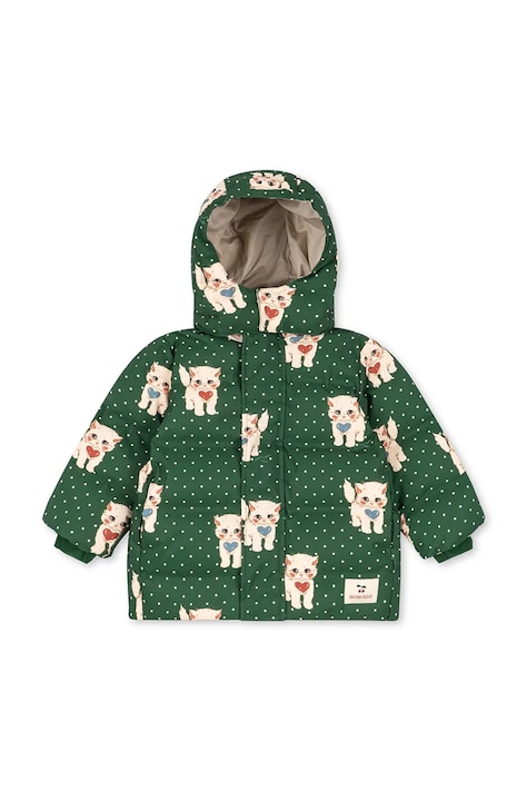 Konges Sløjd Detská bunda MAGNUM DOWN JACKET PRINT GRS zelená KS105817