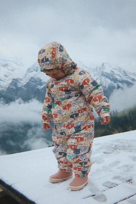 Konges Sløjd Kombinezon dziecięcy NOHR SNOWSUIT PRINT beżowy KS105750
