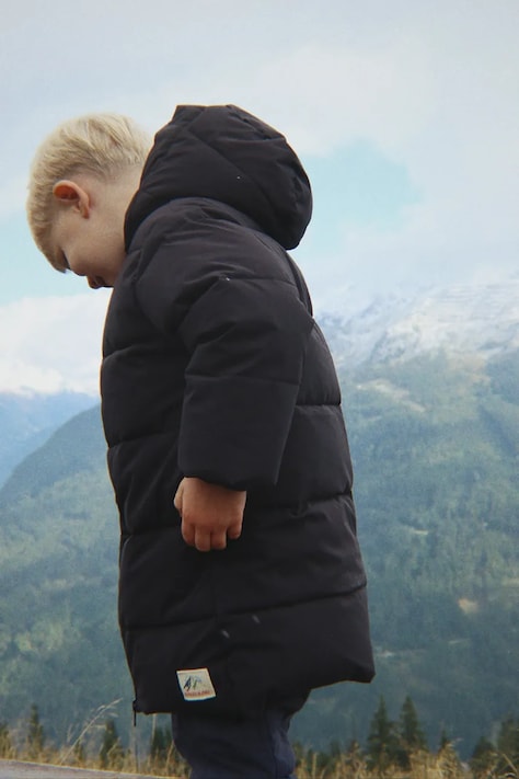 Konges Sløjd Kurtka dziecięca ALPI LONG JACKET GRS czarna KS105682