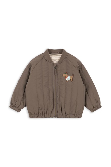 Konges Sløjd Bomber jakna za djecu JUNO TERRY BOMBER JACKET smeđa KS105734