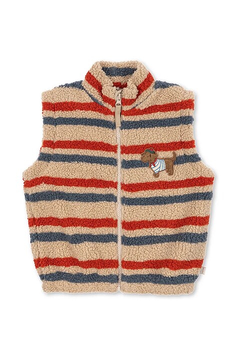 Konges Sløjd Bezrękawnik dziecięcy JODY EMBROIDERY TEDDY VEST GRS multicolor KS105713