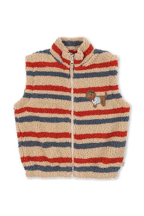 Konges Sløjd Bezrękawnik dziecięcy JODY EMBROIDERY TEDDY VEST GRS multicolor KS105713
