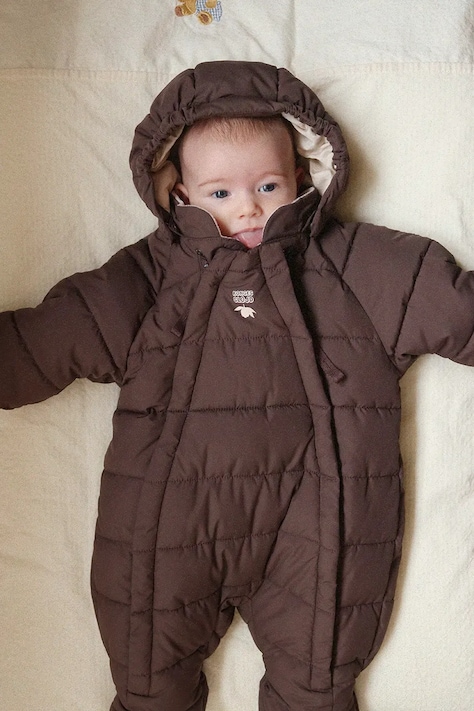 Konges Sløjd Kombinezon dziecięcy ALPI BABY SUIT GRS brązowy KS105679