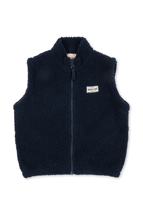 Konges Sløjd prsluk za djecu s flisom JODY SOLID TEDDY VEST GRS mornarsko plavi KS105716