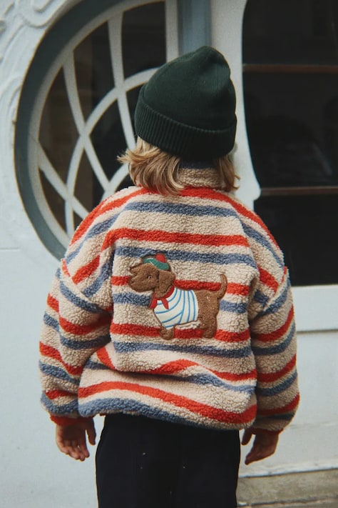 Konges Sløjd Bunda detská flísová JODY EMBROIDERY TEDDY JACKET GRS viacfarebná KS105712
