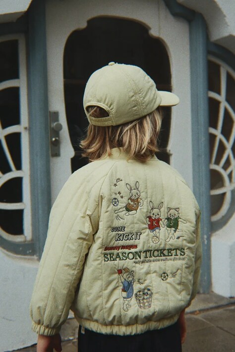 Konges Sløjd Bomber dětský JUNO BOMBER JACKET žlutý KS105725