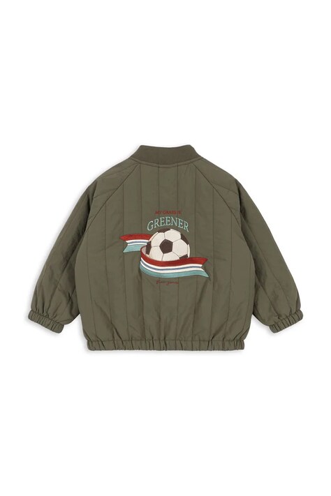 Konges Sløjd bomberka dziecięca JUNO BOMBER JACKET zielona KS105725
