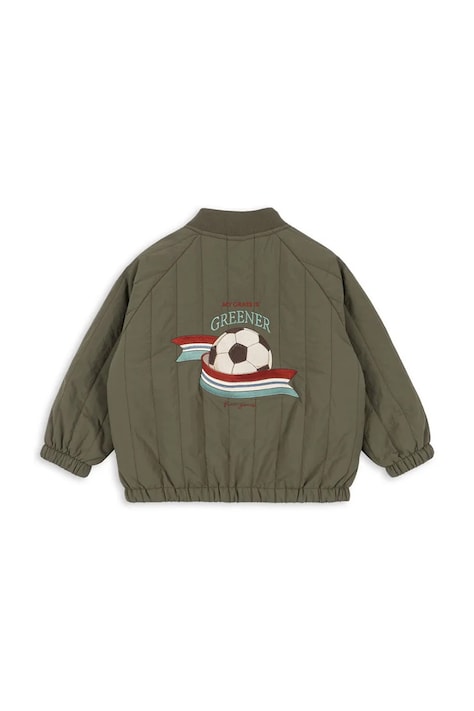 Konges Sløjd bomberka dziecięca JUNO BOMBER JACKET zielona KS105725
