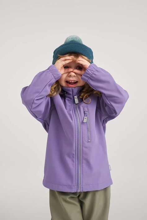 Reima kurtka softshell dziecięca Vantti fioletowa 5100009C