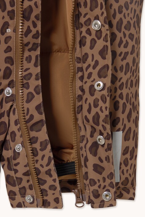 Tinycottons Kombinezon zimowy niemowlęcy ANIMAL PRINT SNOW ONE-PIECE brązowy AW26-020