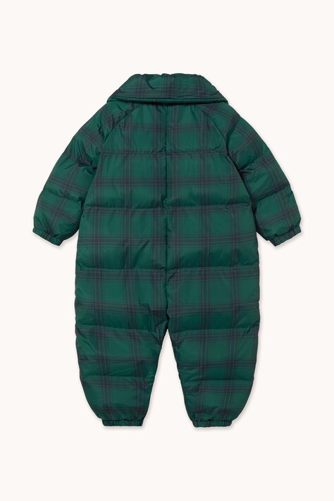 Tinycottons Kombinezon dziecięcy GREEN CHECK PADDED OVERALL zielony AW26-057