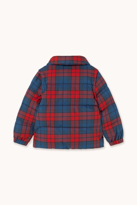 Tinycottons Kurtka pikowana dziecięca z bawełną CHECK SHORT PADDED JACKET czerwona AW26-044