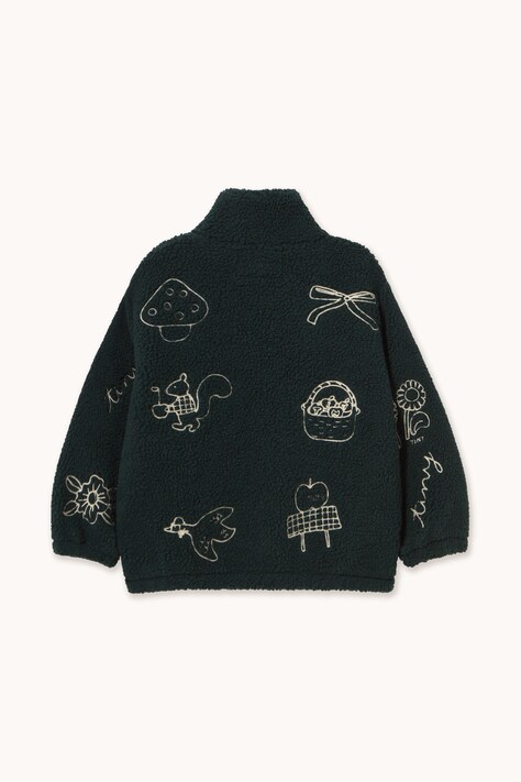 Tinycottons Bluza rozpinana dziecięca polarowa TINY APPLES SHERPA JACKET granatowa AW26-294