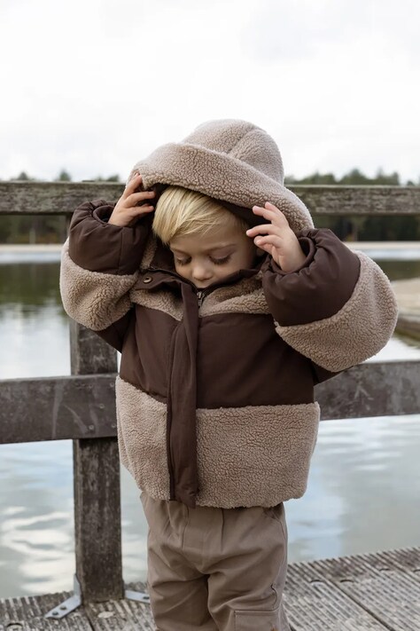 Donsje geacă de tranziție pentru copii Damian Jacket maro 4123700