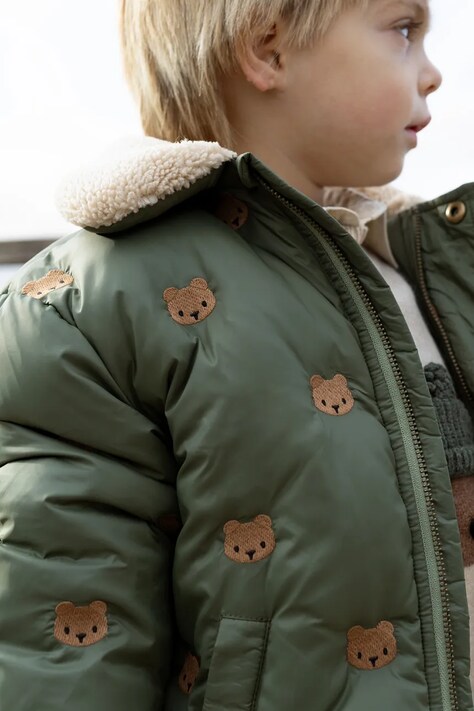 Donsje Kurtka dziecięca Florus Jacket Bears zielona 4102102