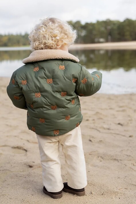 Donsje Kurtka dziecięca Florus Jacket Bears zielona 4102102
