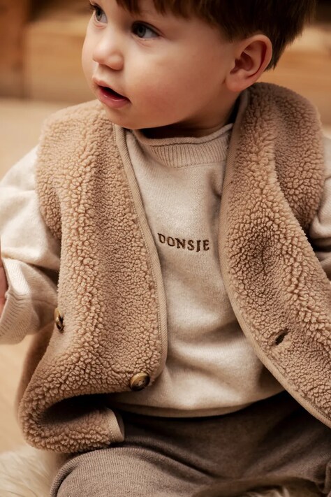 Donsje bezrękawnik niemowlęcy Monty Gilet beżowy 4044300