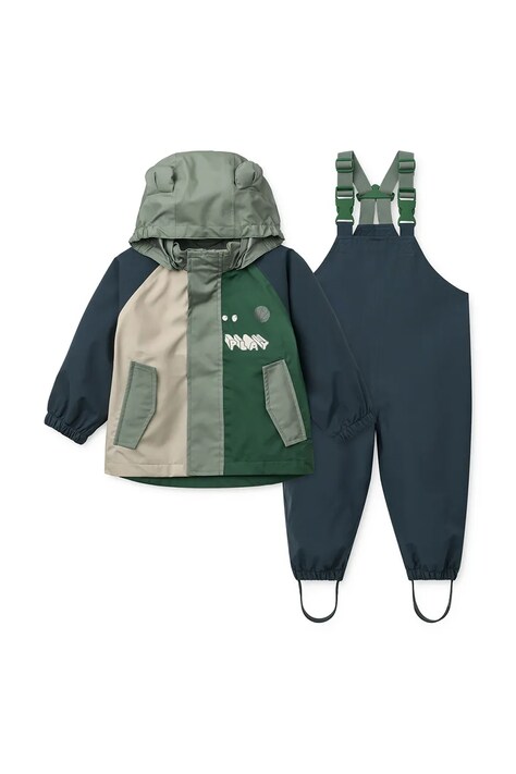 Liewood Αδιάβροχο μπουφάν παιδικό Manu Rainwear Set πολύχρωμο LW19910