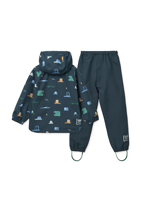 Liewood impermeabile per bambini Pedia Rainwear Set blu navy LW19909