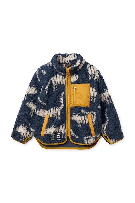 Liewood felpa con cerniera per bambini in pile Nolan Pile Jacket blu navy LW19877