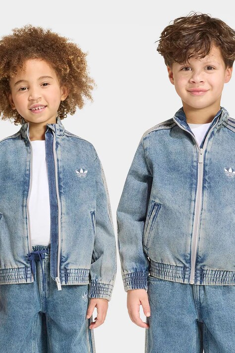adidas Originals bunda detská rifľová modrá KQ8874