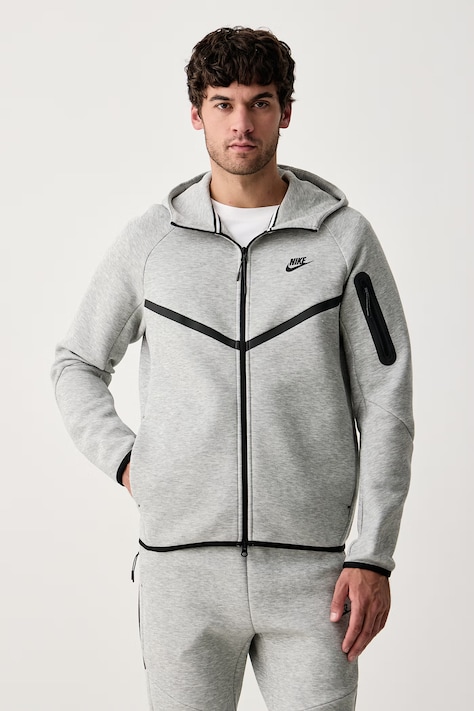 Nike Sportswear Hanorac cu fermoar și glugă pentru bărbați Tech Windrunner gri HV0949.063
