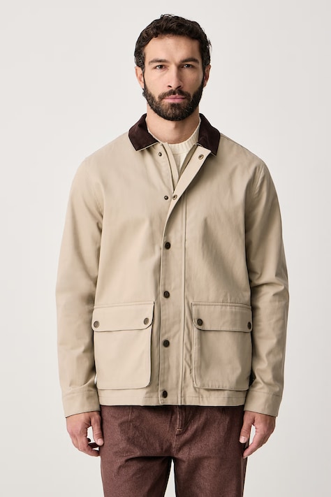 U.S. Polo Assn. Kurtka przejściowa męska USPA Textured Collared beżowa MUP4692