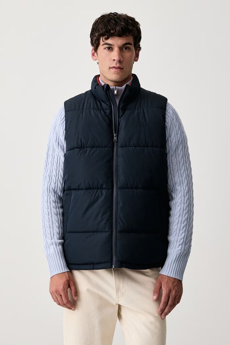 U.S. Polo Assn. Bezrękawnik męski Wide Baffle Gilet granatowy MUP3779