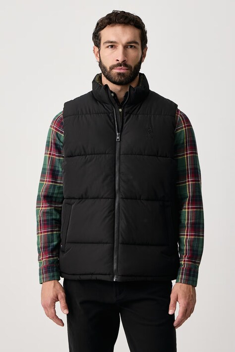 U.S. Polo Assn. Bezrękawnik męski Wide Baffle Gilet czarny MUP3779