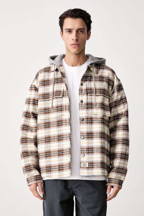 Dickies Kurtka koszulowa męska z bawełną beżowa DK0A89NNC481